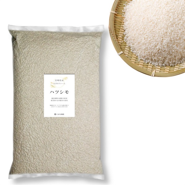 酵素玄米と自然食の店 たまな商店 宮崎県産 ハツシモ 無農薬米日本一