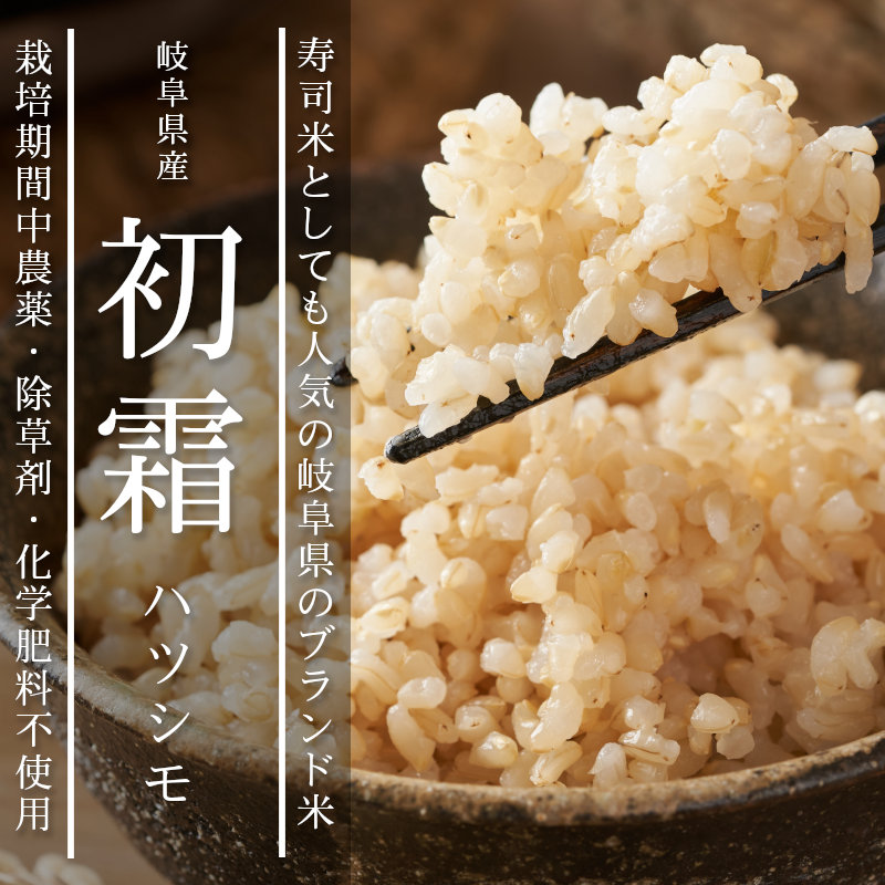 栽培期間中農薬不使用　岐阜県産　たまな商店たまな商店　自然栽培米　ハツシモ