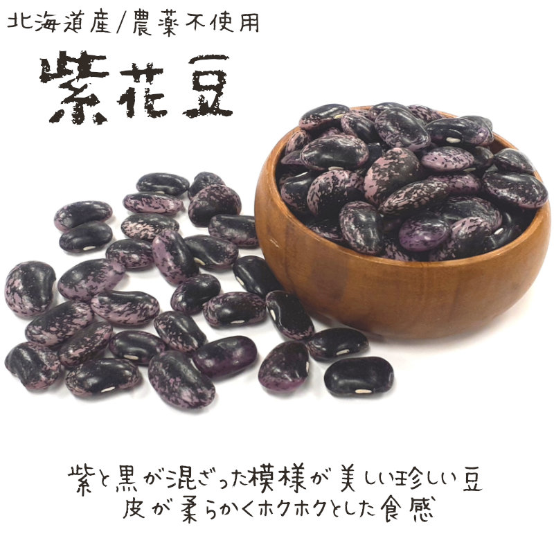 北海道産べにや在来豆紫花豆