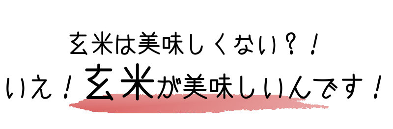 玄米が美味しいんです