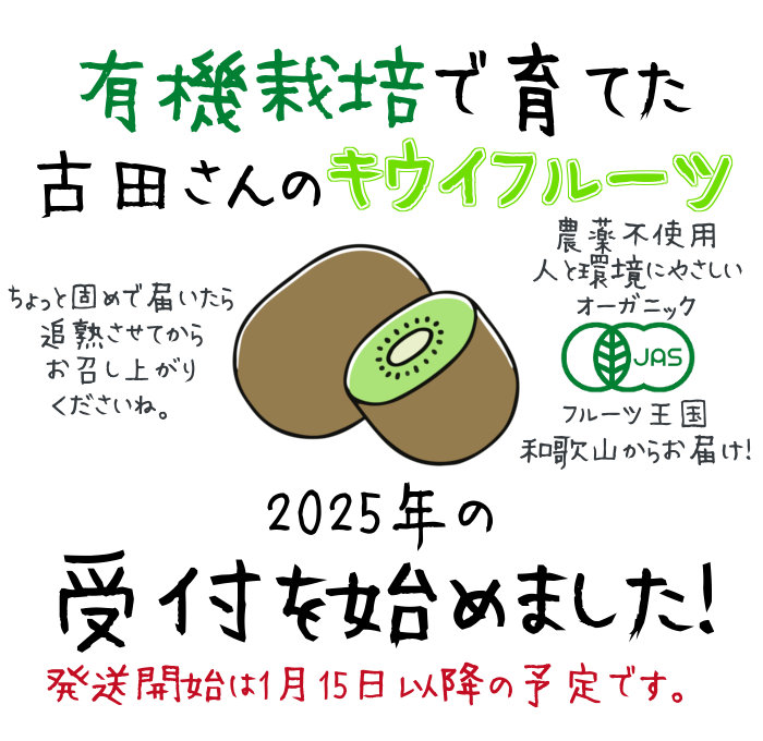 2025年キウイ受付開始